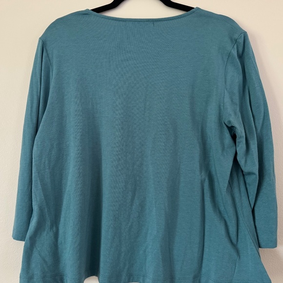 Chalet et Ceci Swing Knit Cardigan (Green/Blue/Gray) Medium - Picture 3 of 7